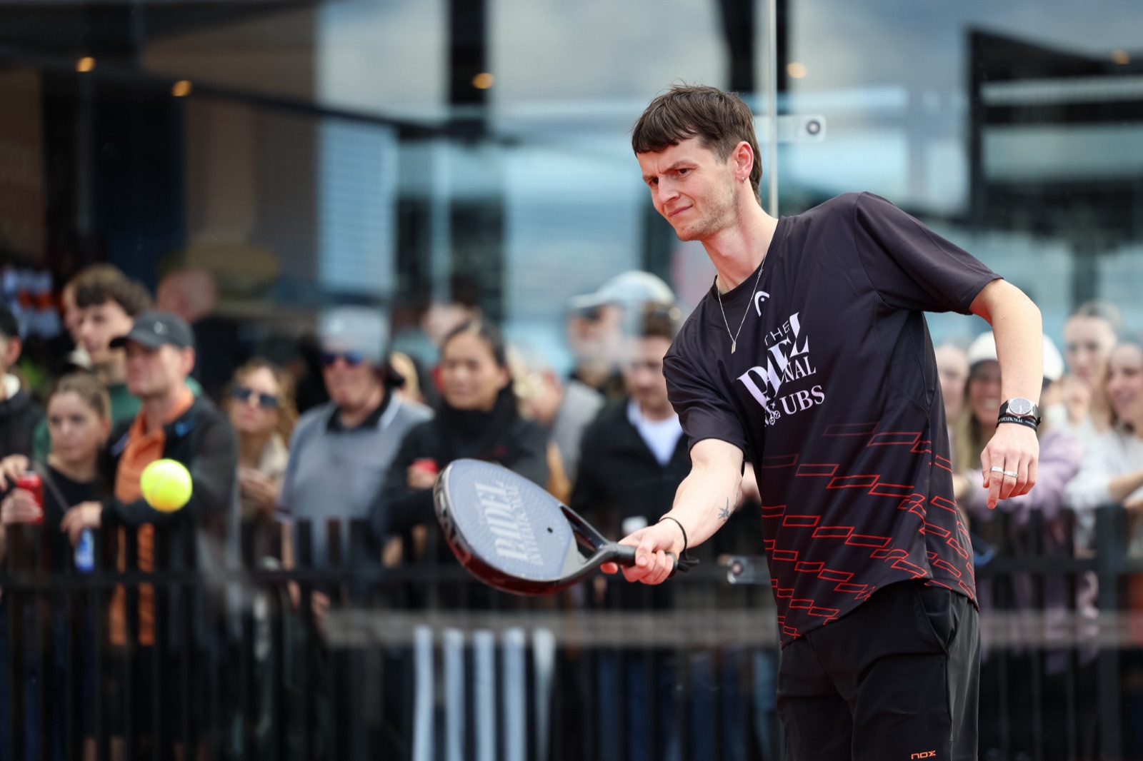 Nick Hopcroft playing padel